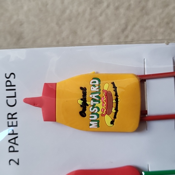 NWT! Massive Ketchup and Mustard Paper Clips! - Picture 5 of 5